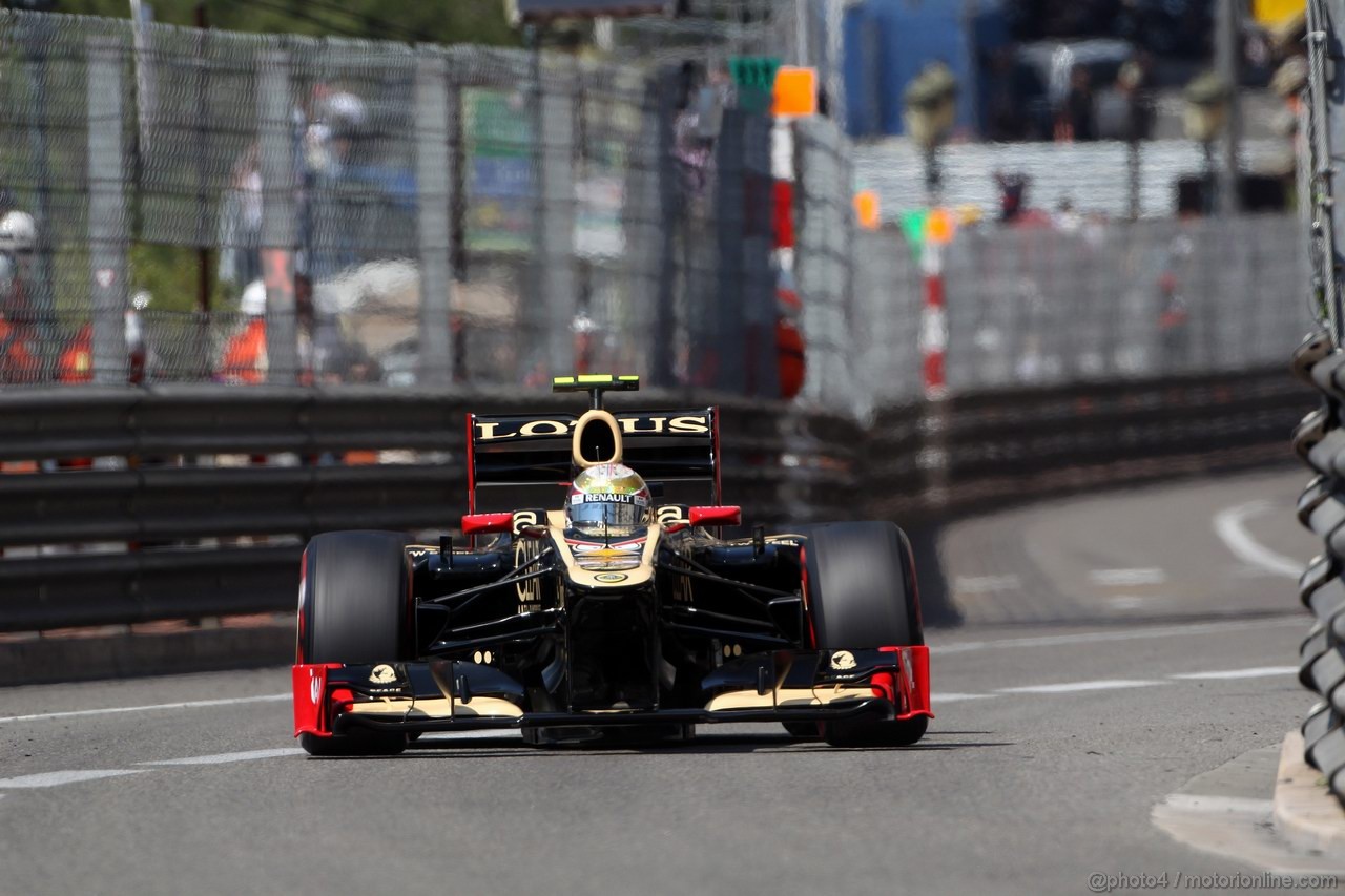 GP MONACO, 26.05.2012-  Prove Libere 3, Romain Grosjean (FRA) Lotus F1 Team E20