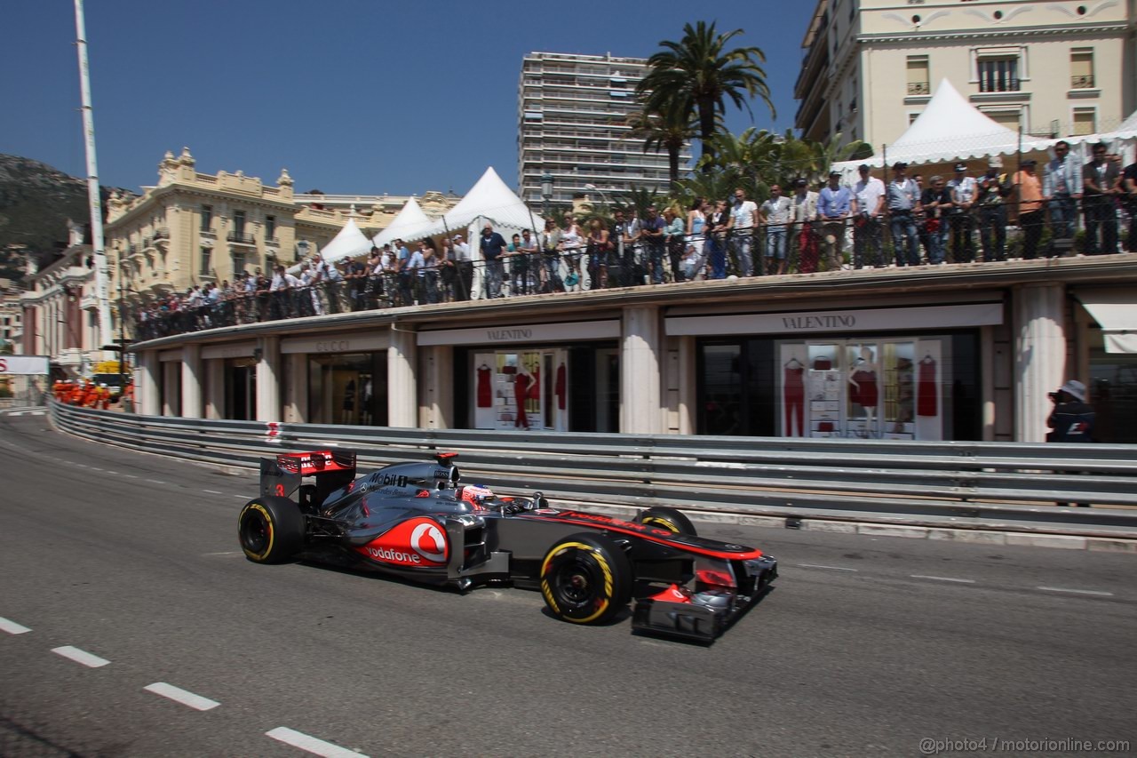 GP MONACO, 26.05.2012-  Prove Libere 3, Jenson Button (GBR) McLaren Mercedes MP4-27