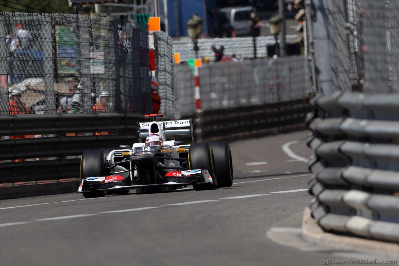 GP MONACO, 26.05.2012-  Prove Libere 3, Kamui Kobayashi (JAP) Sauber F1 Team C31 