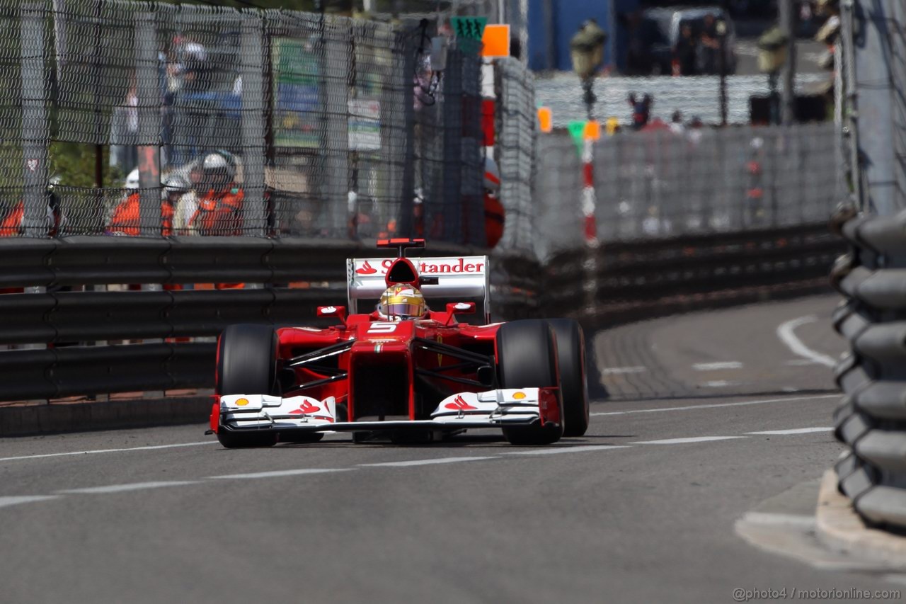 GP MONACO, 26.05.2012-  Prove Libere 3, Fernando Alonso (ESP) Ferrari F2012