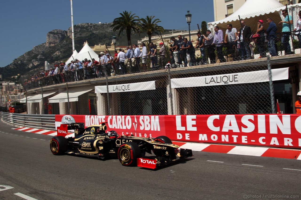 GP MONACO, 26.05.2012-  Prove Libere 3, Kimi Raikkonen (FIN) Lotus F1 Team E20 