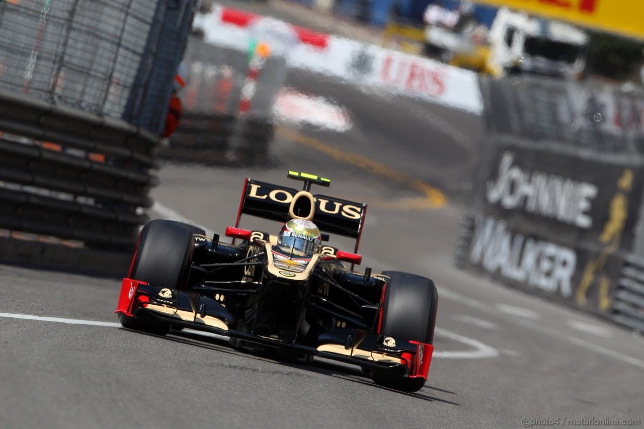 GP MONACO, 26.05.2012-  Prove Libere 3, Romain Grosjean (FRA) Lotus F1 Team E20 