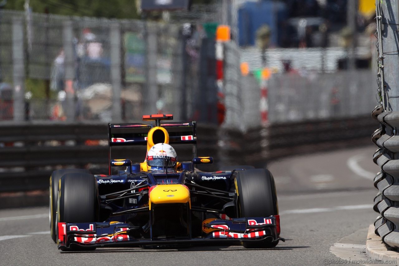 GP MONACO, 26.05.2012-  Prove Libere 3, Sebastian Vettel (GER) Red Bull Racing RB8