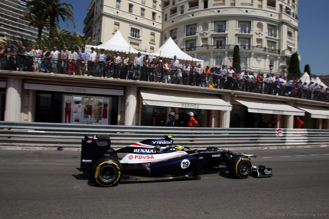 GP MONACO, 26.05.2012-  Prove Libere 3, Bruno Senna (BRA) Williams F1 Team FW34