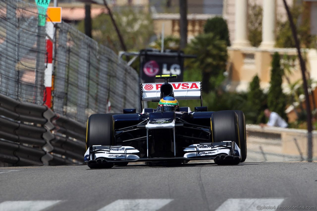 GP MONACO, 26.05.2012-  Prove Libere 3, Bruno Senna (BRA) Williams F1 Team FW34 