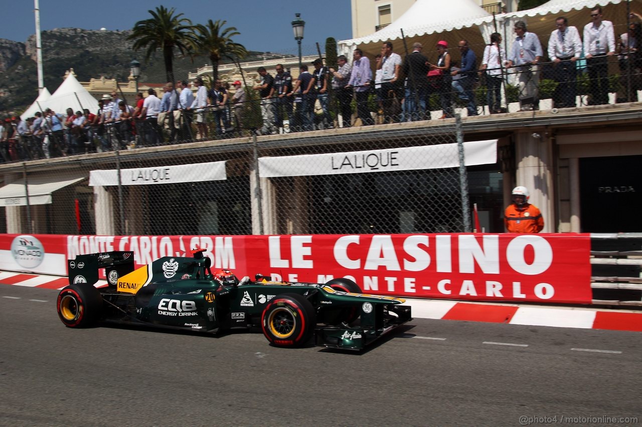 GP MONACO, 26.05.2012-  Prove Libere 3, Heikki Kovalainen (FIN) Caterham F1 Team CT01 