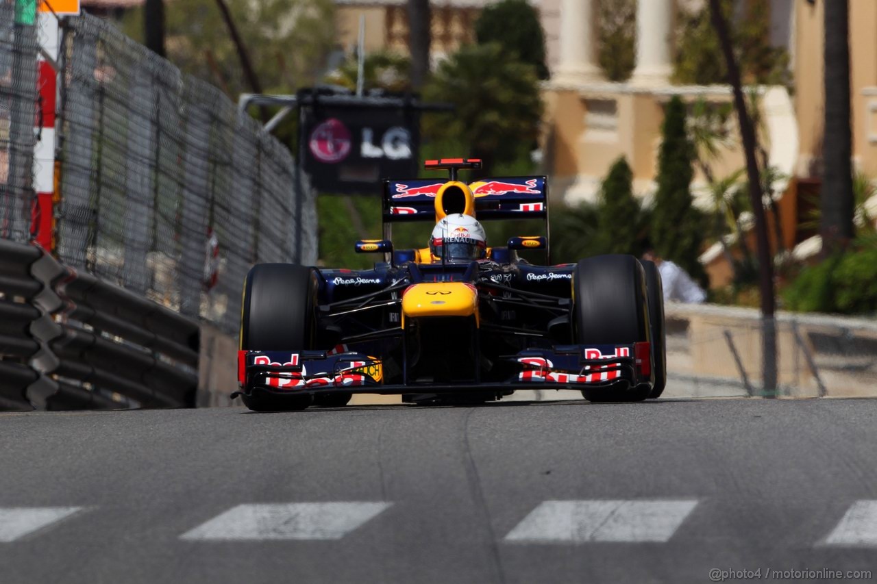 GP MONACO, 26.05.2012-  Prove Libere 3, Sebastian Vettel (GER) Red Bull Racing RB8