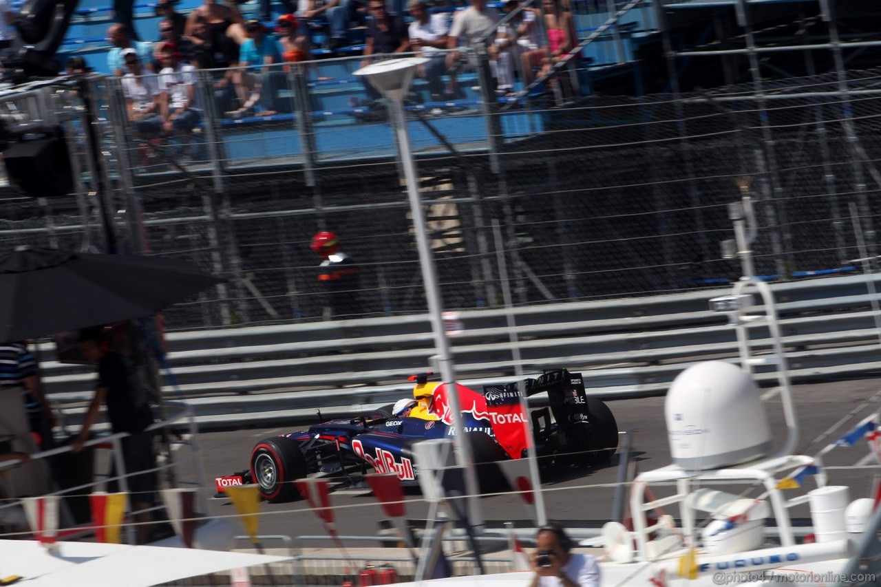 GP MONACO, 26.05.2012-  Prove Libere 3, Sebastian Vettel (GER) Red Bull Racing RB8 