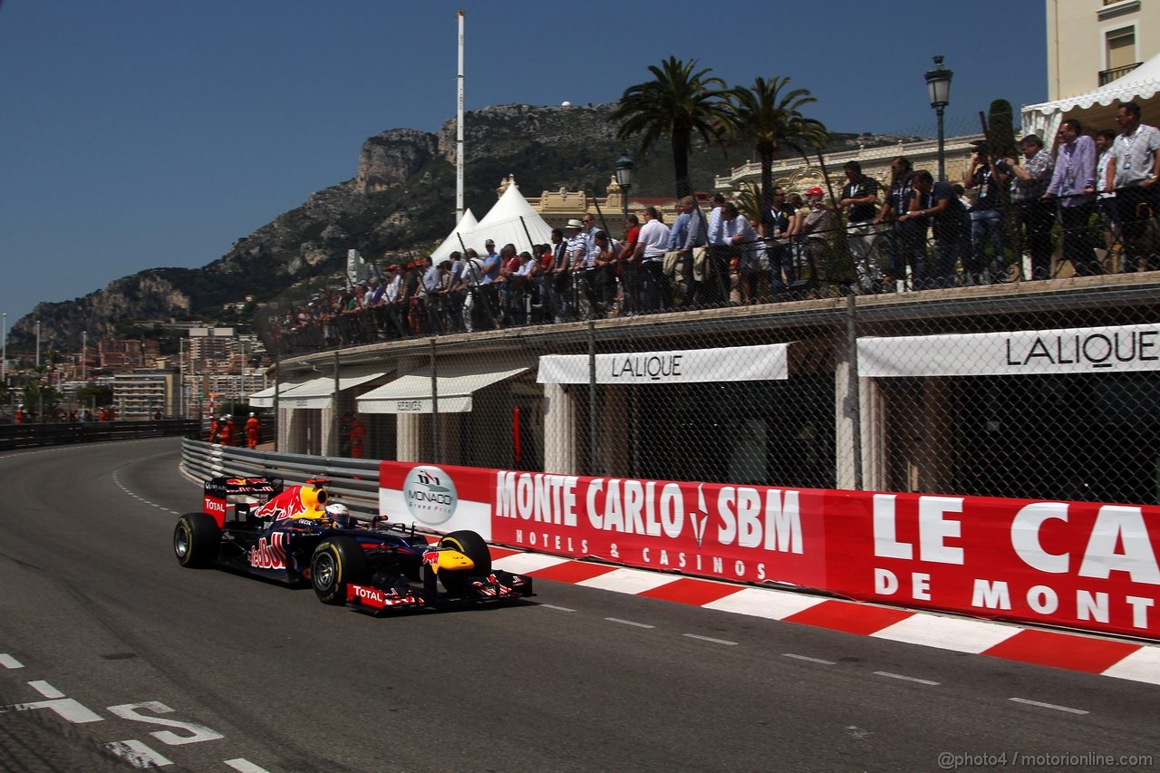 GP MONACO, 26.05.2012-  Prove Libere 3, Sebastian Vettel (GER) Red Bull Racing RB8