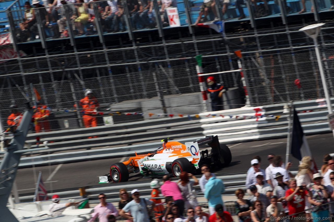 GP MONACO, 26.05.2012-  Prove Libere 3, Nico Hulkenberg (GER) Sahara Force India F1 Team VJM05 