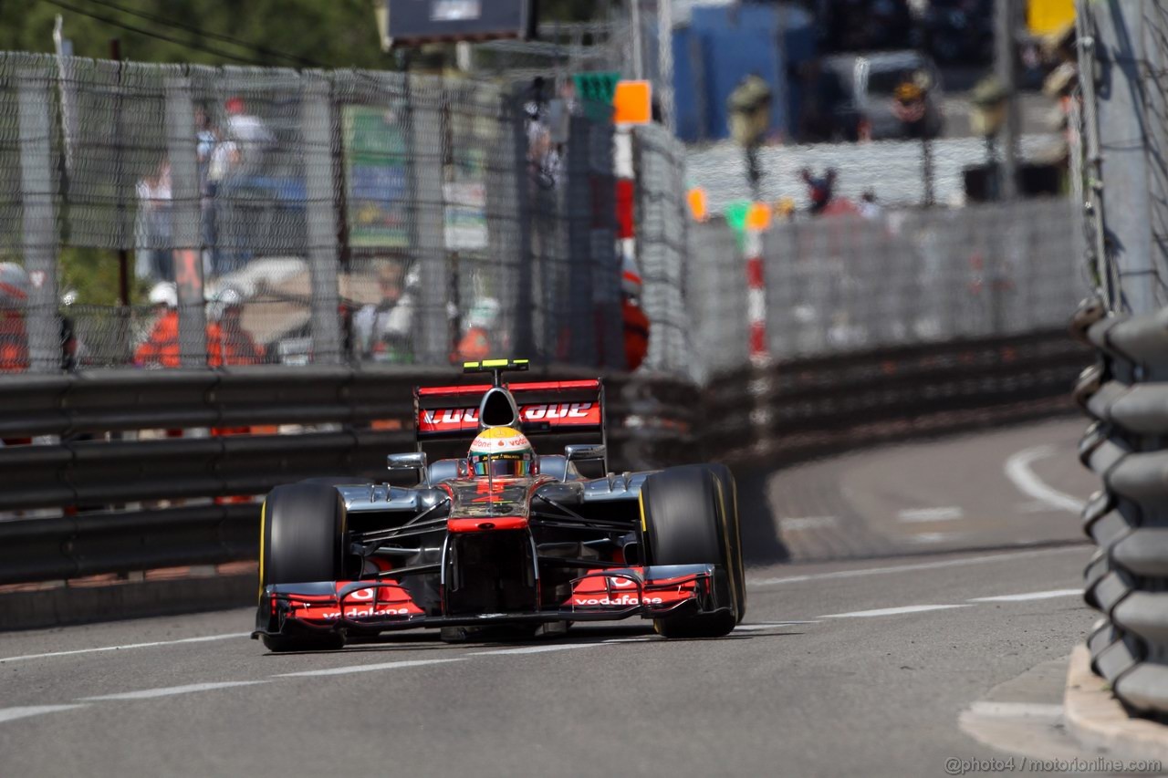 GP MONACO, 26.05.2012-  Prove Libere 3, Lewis Hamilton (GBR) McLaren Mercedes MP4-27 