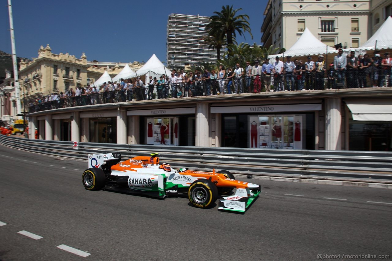 GP MONACO, 26.05.2012-  Prove Libere 3, Nico Hulkenberg (GER) Sahara Force India F1 Team VJM05 