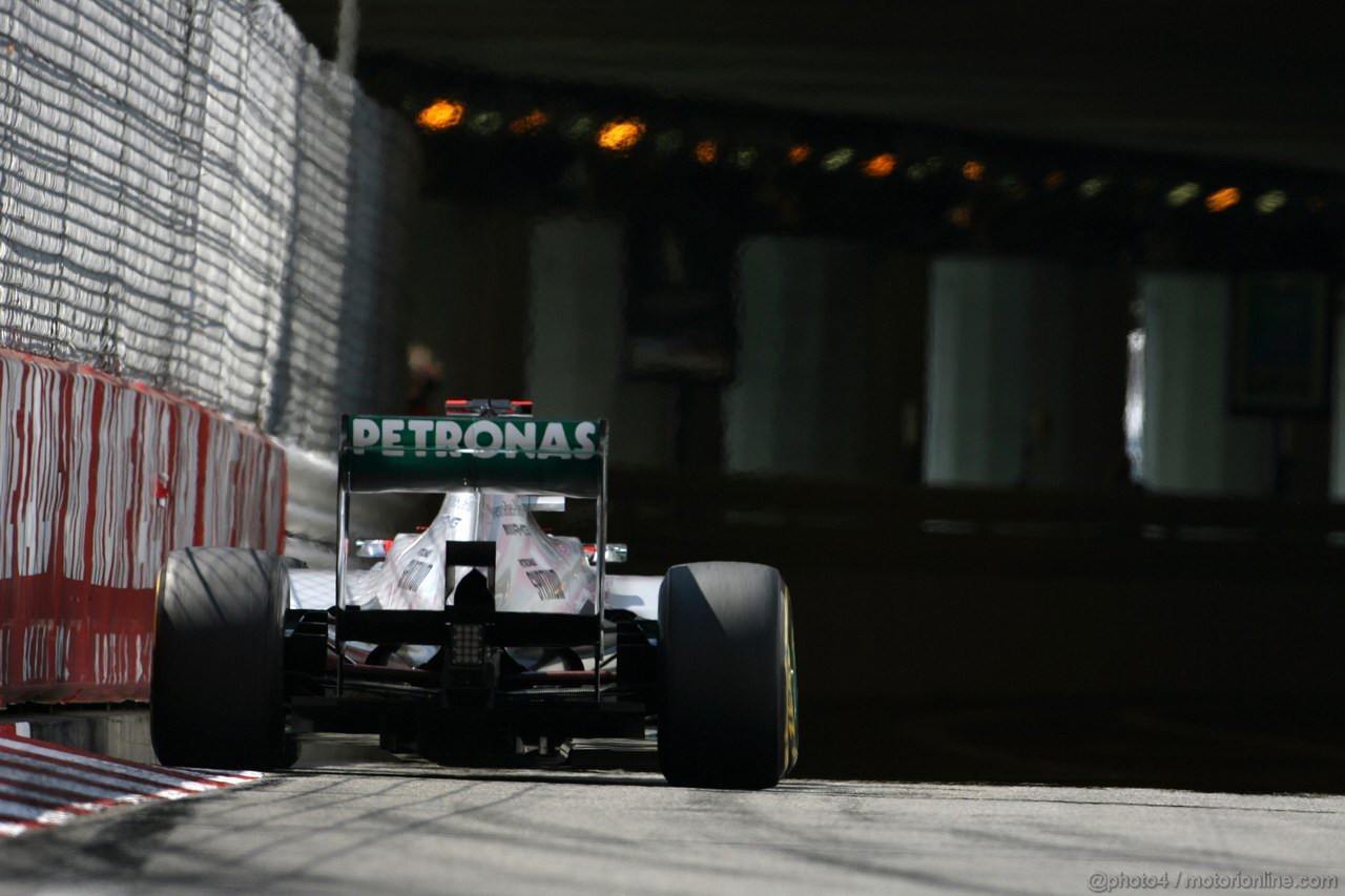 GP MONACO, 26.05.2012-  Prove Libere 3, Michael Schumacher (GER) Mercedes AMG F1 W03 