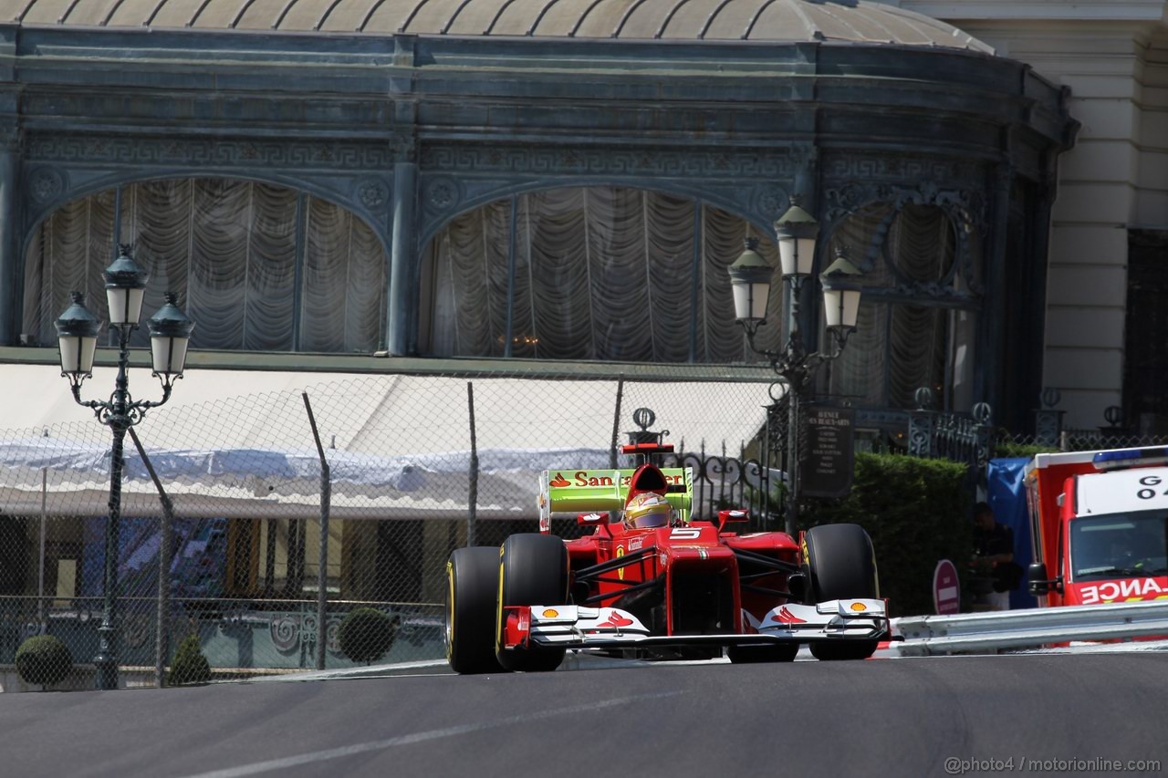 GP MONACO, 26.05.2012-  Prove Libere 3, Fernando Alonso (ESP) Ferrari F2012 