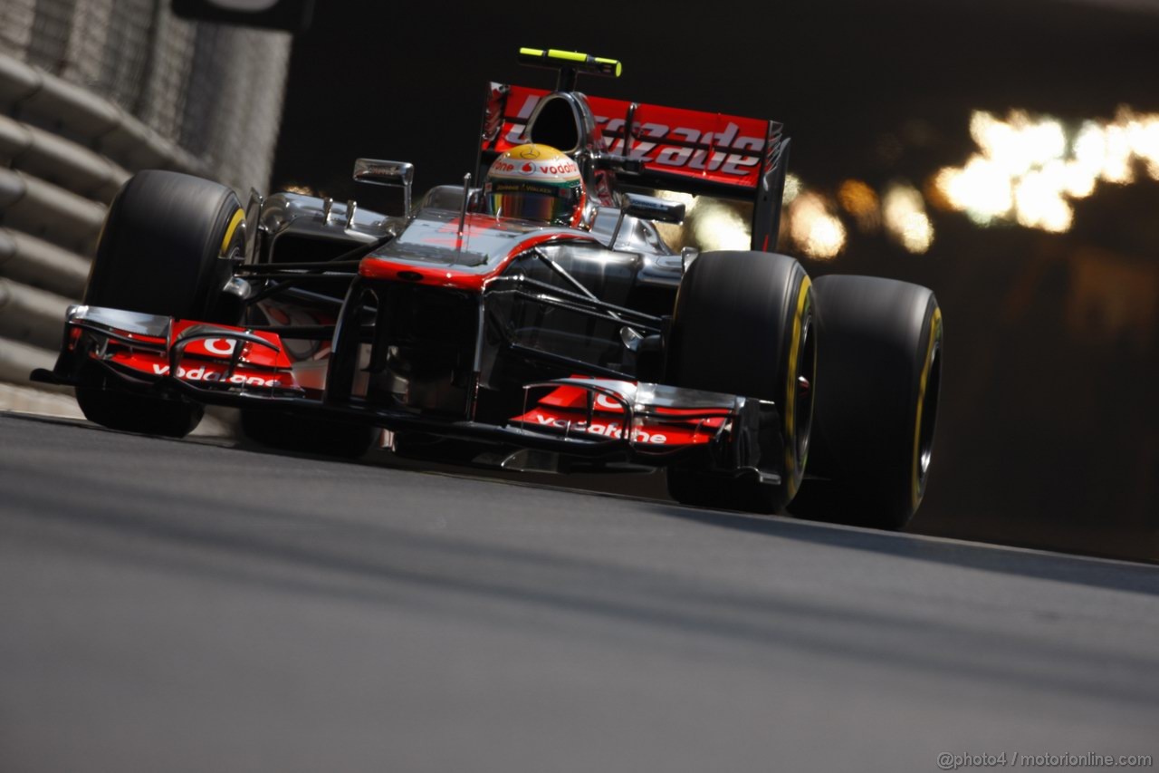 GP MONACO, 26.05.2012-  Prove Libere 3, Lewis Hamilton (GBR) McLaren Mercedes MP4-27