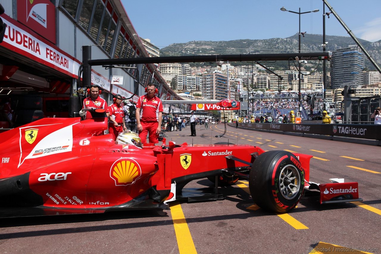 GP MONACO, 26.05.2012-  Prove Libere 3, Fernando Alonso (ESP) Ferrari F2012