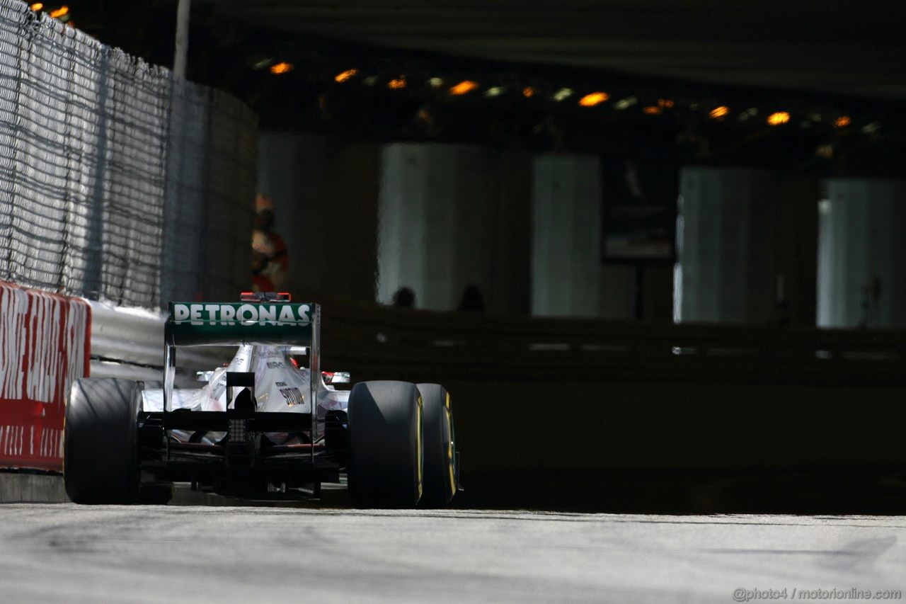 GP MONACO, 26.05.2012-  Prove Libere 3, Michael Schumacher (GER) Mercedes AMG F1 W03