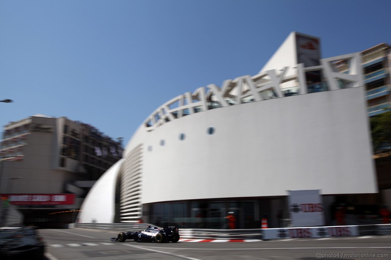 GP MONACO, 26.05.2012-  Prove Libere 3, Pastor Maldonado (VEN) Williams F1 Team FW34