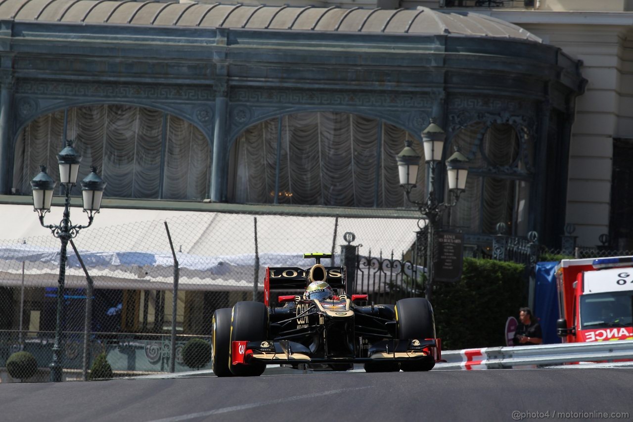 GP MONACO, 26.05.2012-  Prove Libere 3, Romain Grosjean (FRA) Lotus F1 Team E20