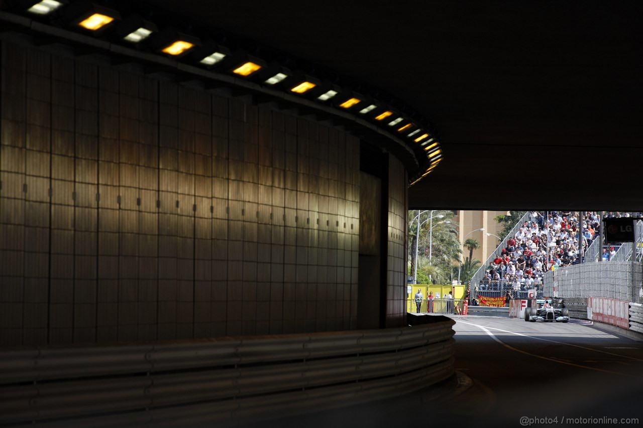 GP MONACO, 26.05.2012-  Prove Libere 3, Michael Schumacher (GER) Mercedes AMG F1 W03 