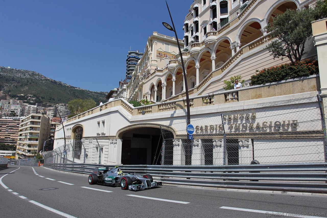 GP MONACO, 26.05.2012-  Prove Libere 3, Nico Rosberg (GER) Mercedes AMG F1 W03