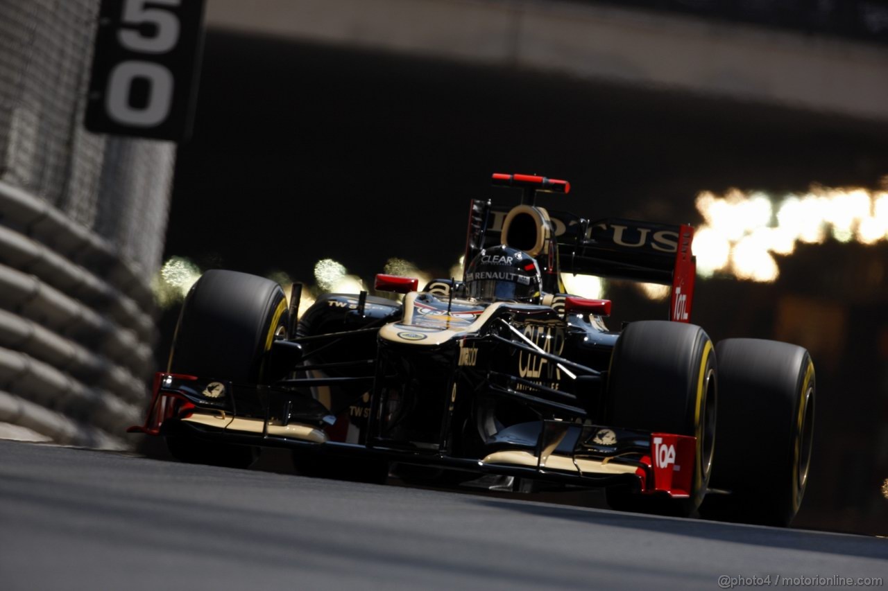 GP MONACO, 26.05.2012-  Prove Libere 3, Kimi Raikkonen (FIN) Lotus F1 Team E20