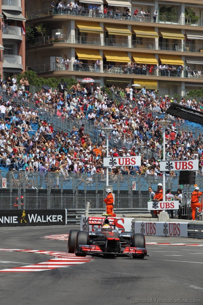 GP MONACO, 26.05.2012-  Prove Libere 3, Lewis Hamilton (GBR) McLaren Mercedes MP4-27