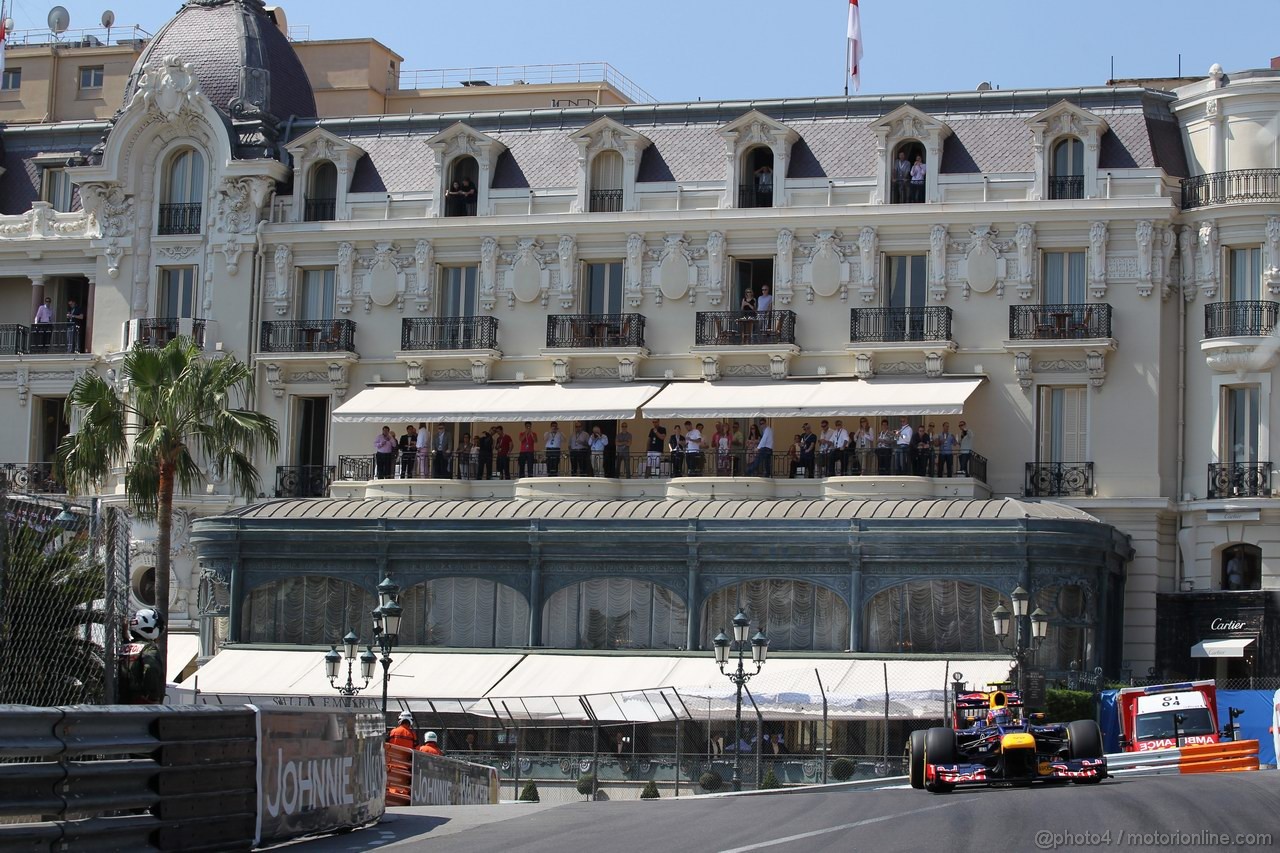 GP MONACO, 26.05.2012-  Prove Libere 3, Mark Webber (AUS) Red Bull Racing RB8