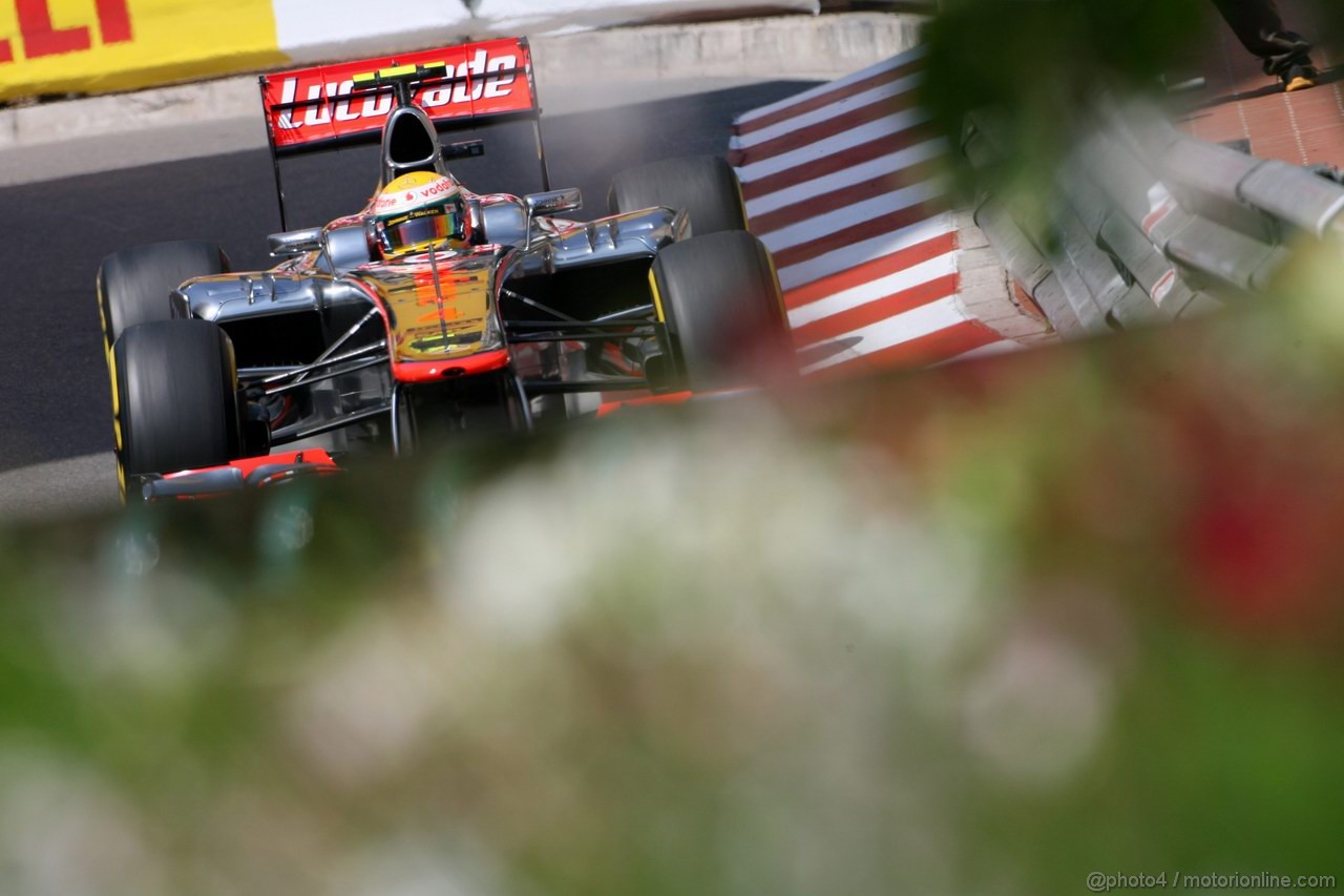GP MONACO, 26.05.2012-  Prove Libere 3, Lewis Hamilton (GBR) McLaren Mercedes MP4-27 