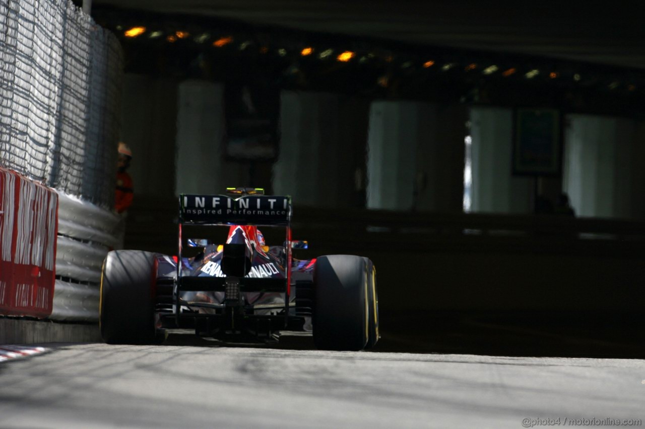 GP MONACO, 26.05.2012-  Prove Libere 3, Mark Webber (AUS) Red Bull Racing RB8 