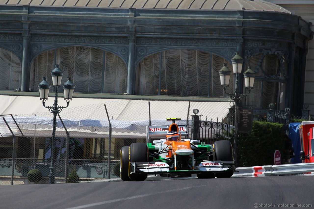 GP MONACO, 26.05.2012-  Prove Libere 3, Nico Hulkenberg (GER) Sahara Force India F1 Team VJM05
