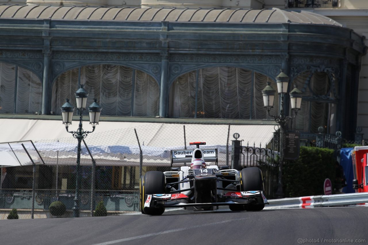 GP MONACO, 26.05.2012-  Prove Libere 3, Kamui Kobayashi (JAP) Sauber F1 Team C31 