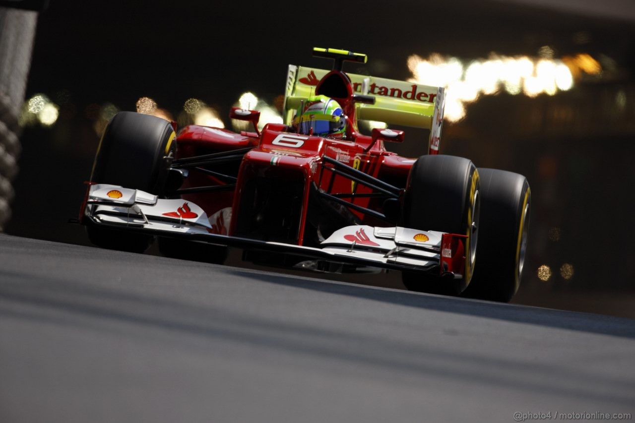 GP MONACO, 26.05.2012-  Prove Libere 3, Felipe Massa (BRA) Ferrari F2012