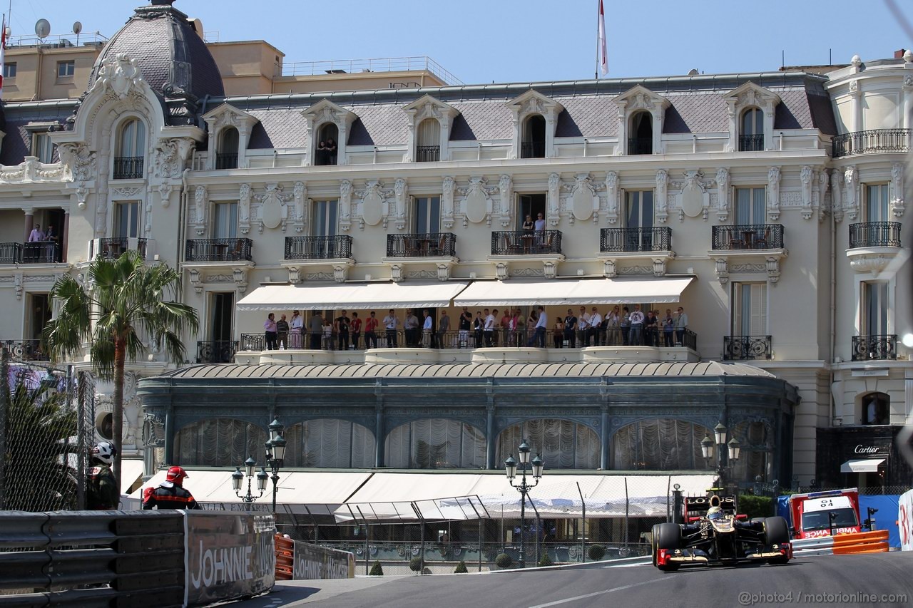 GP MONACO, 26.05.2012-  Prove Libere 3, Romain Grosjean (FRA) Lotus F1 Team E20 