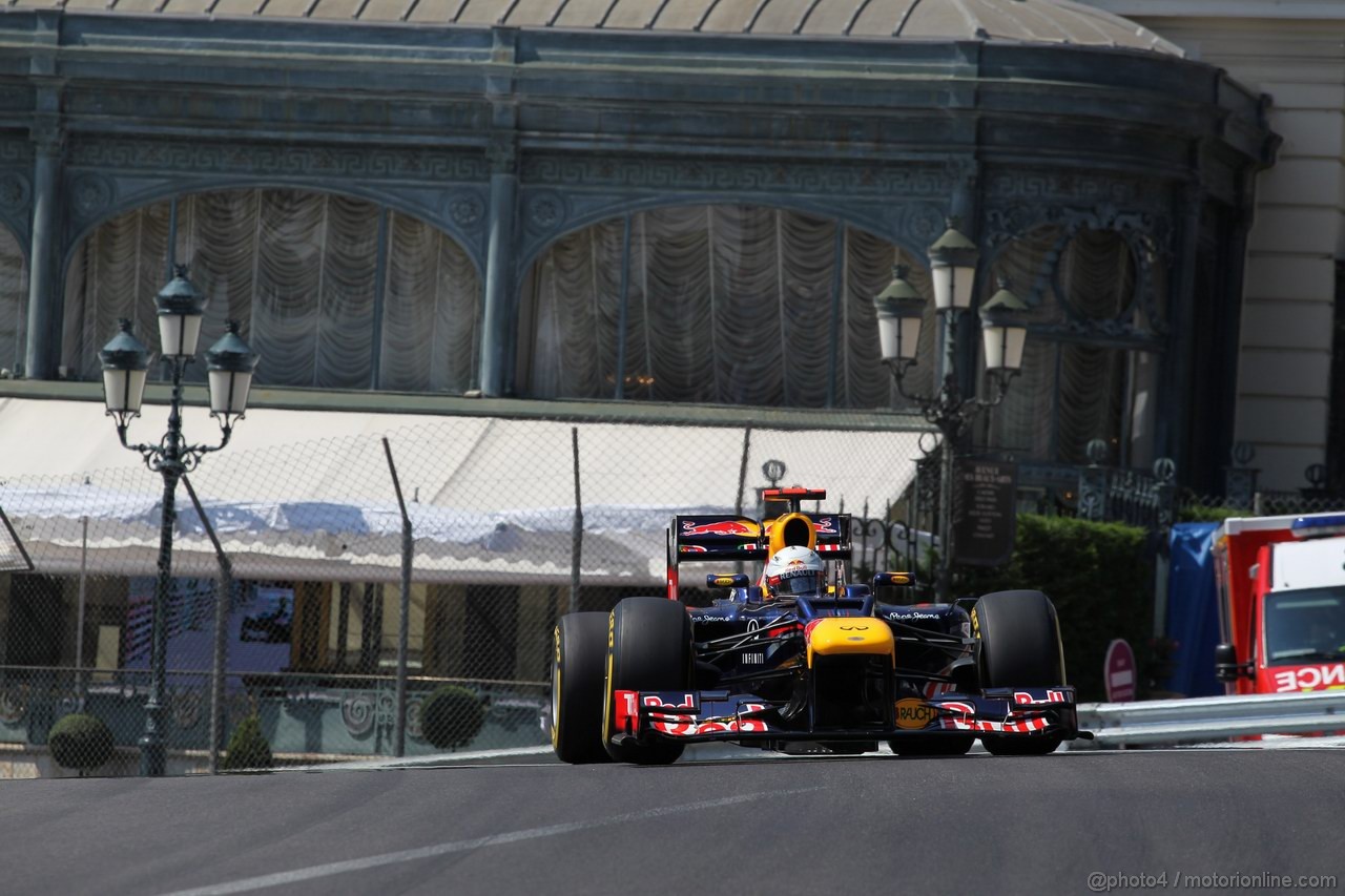 GP MONACO, 26.05.2012-  Prove Libere 3, Sebastian Vettel (GER) Red Bull Racing RB8