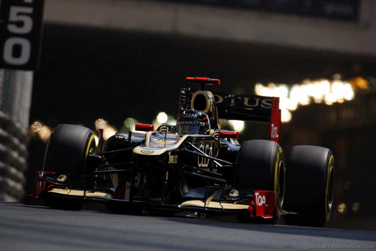 GP MONACO, 26.05.2012-  Prove Libere 3, Kimi Raikkonen (FIN) Lotus F1 Team E20
