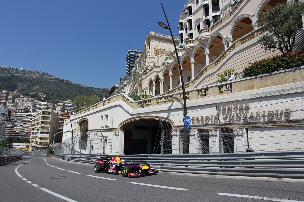 GP MONACO, 26.05.2012-  Prove Libere 3, Sebastian Vettel (GER) Red Bull Racing RB8 