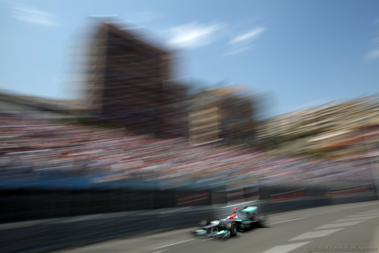 GP MONACO, 26.05.2012-  Qualifiche, Michael Schumacher (GER) Mercedes AMG F1 W03 