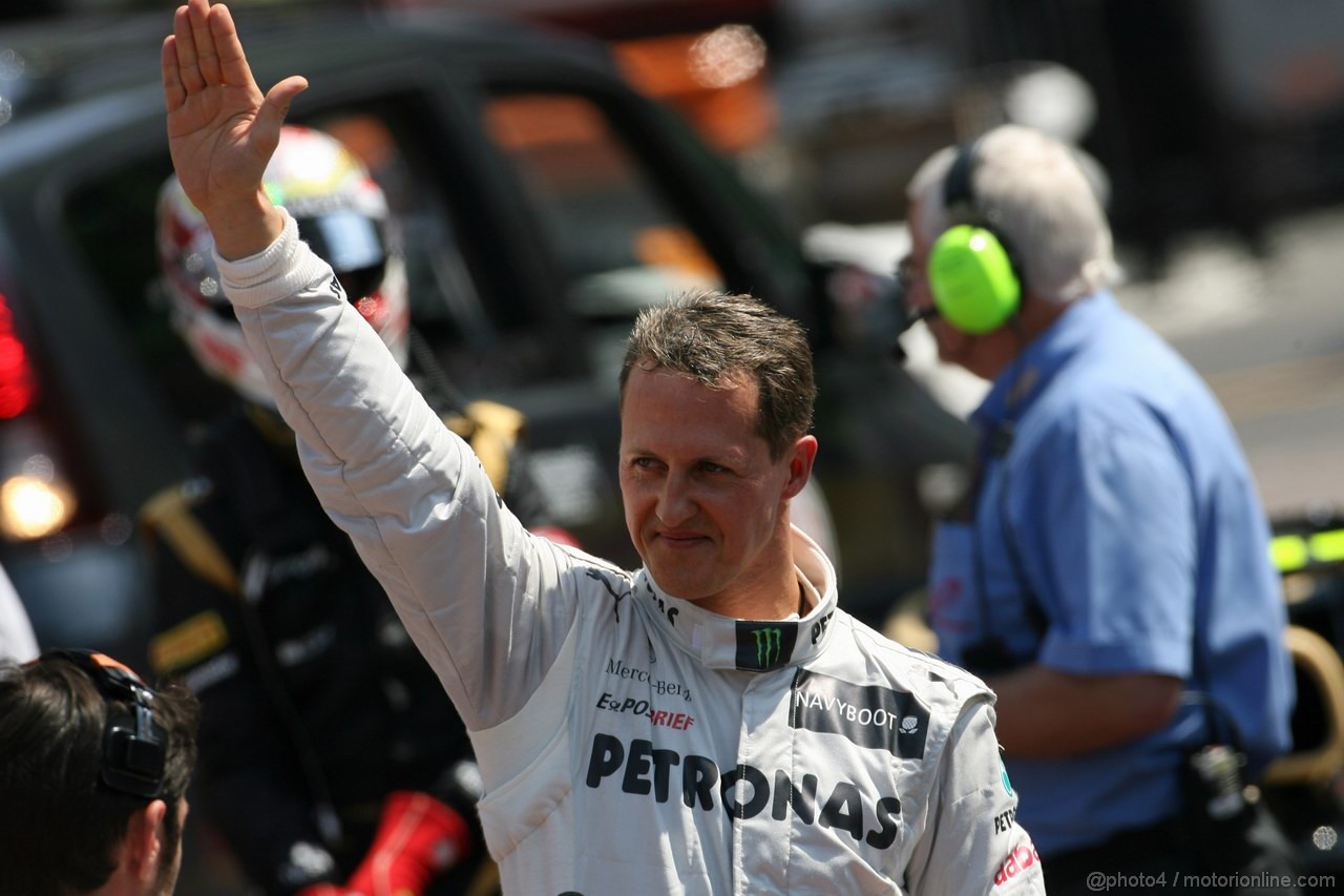 GP MONACO, 26.05.2012-  Qualifiche, Michael Schumacher (GER) Mercedes AMG F1 W03 pole position