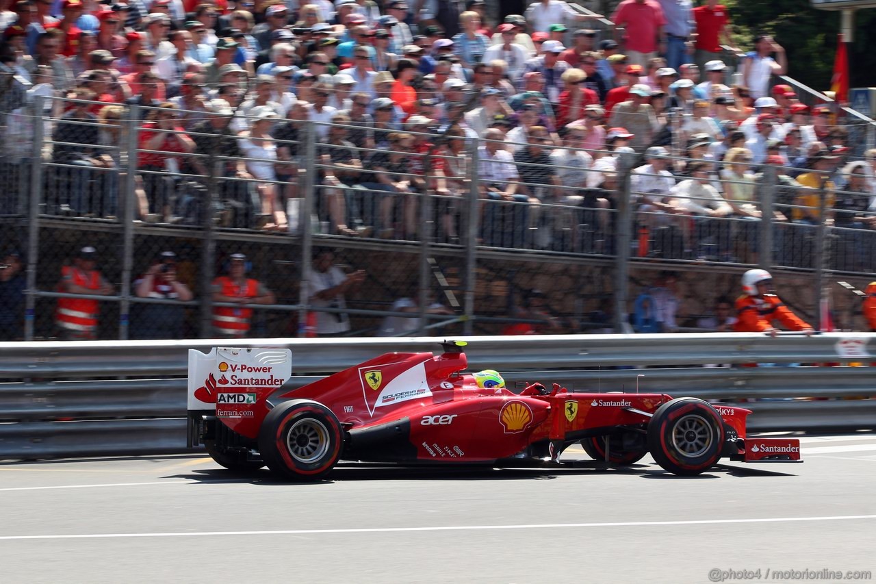GP MONACO, 26.05.2012-  Qualifiche, Felipe Massa (BRA) Ferrari F2012