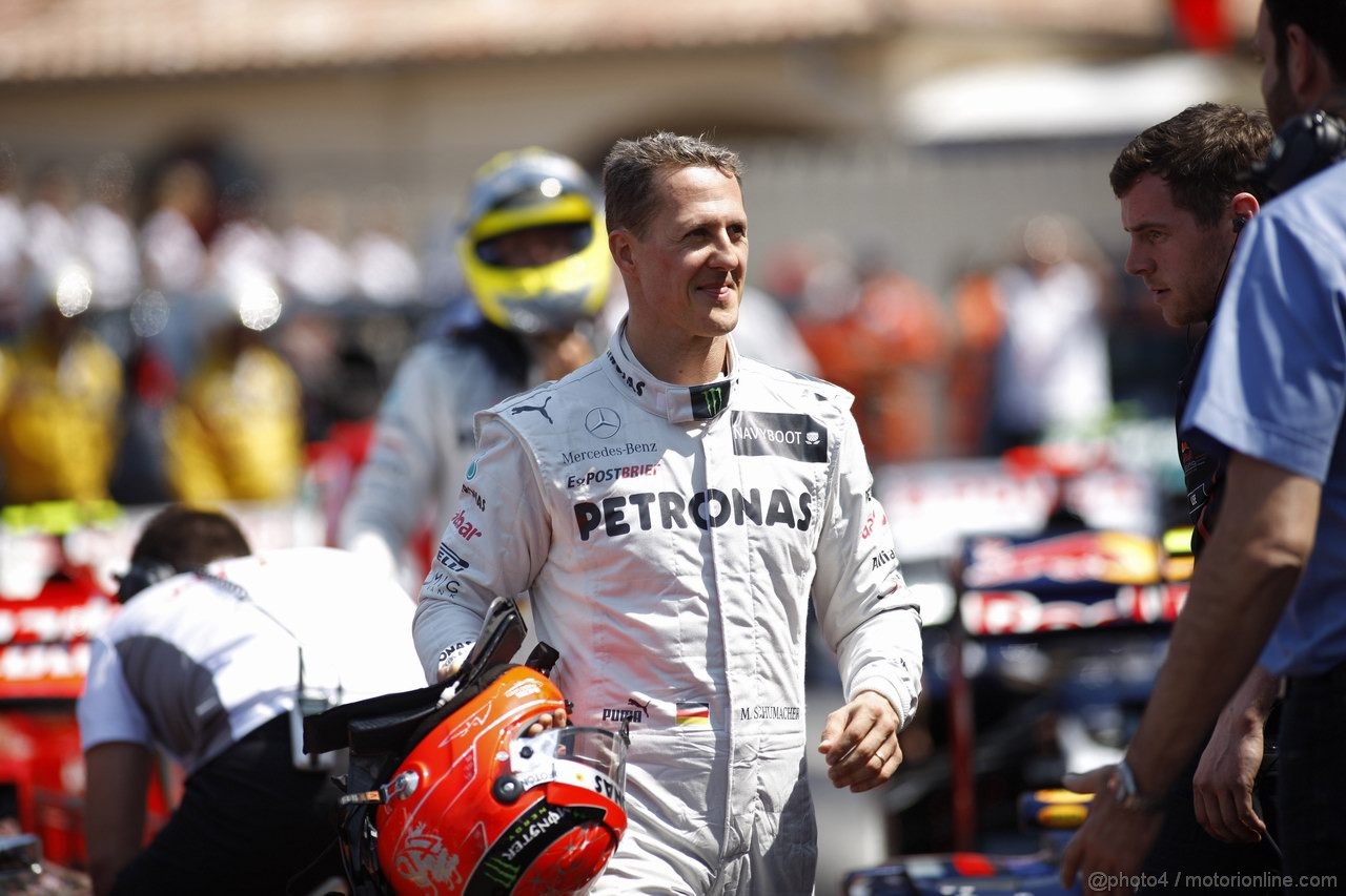 GP MONACO, 26.05.2012-  Qualifiche, Michael Schumacher (GER) Mercedes AMG F1 W03 pole position