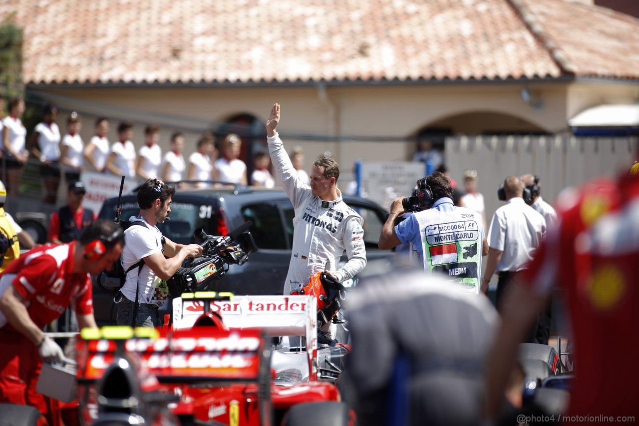 GP MONACO, 26.05.2012-  Qualifiche, Michael Schumacher (GER) Mercedes AMG F1 W03 pole position