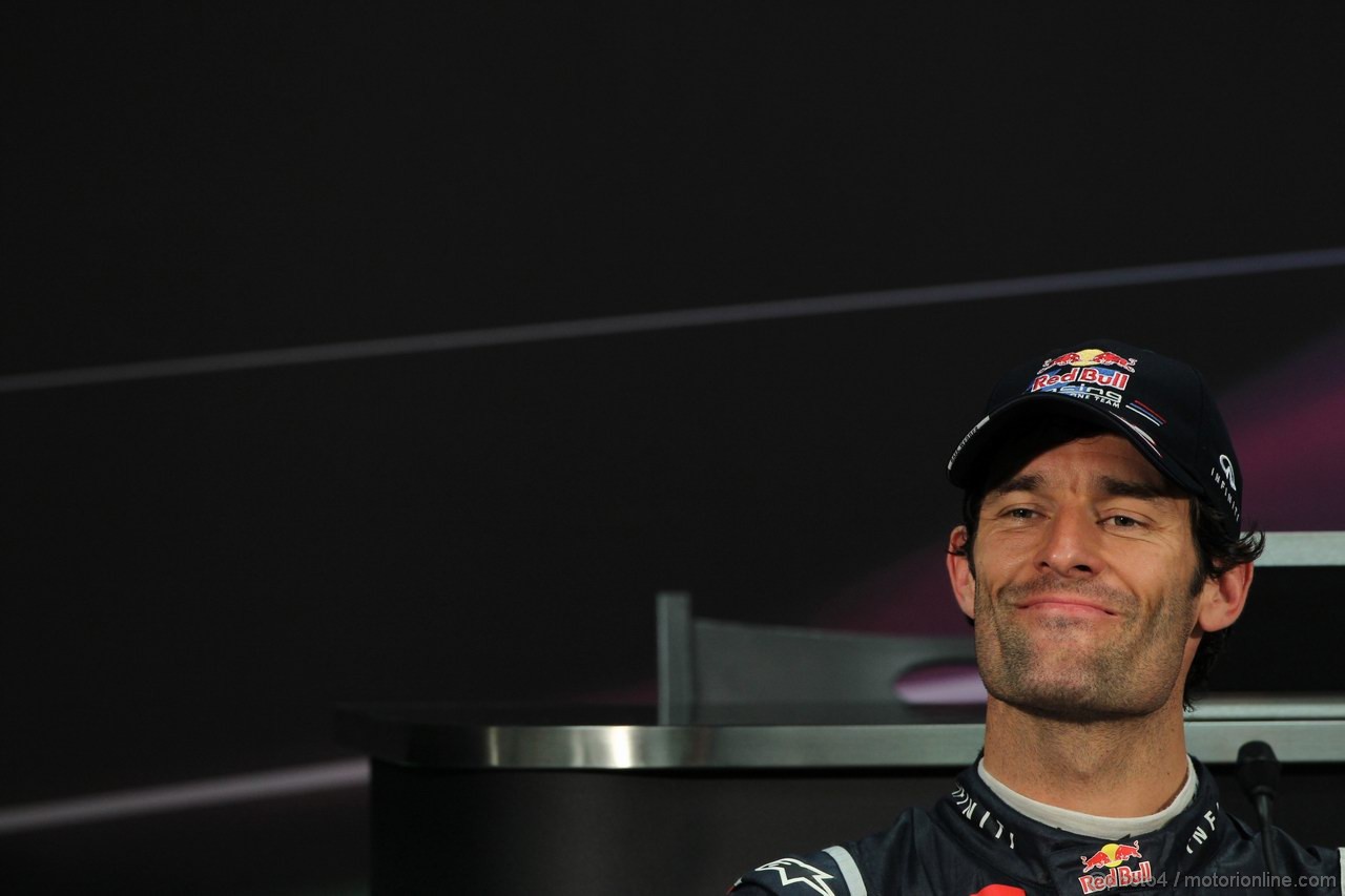 GP MONACO, 26.05.2012-  Qualifiche, Conferenza Stampa, Mark Webber (AUS) Red Bull Racing RB8 