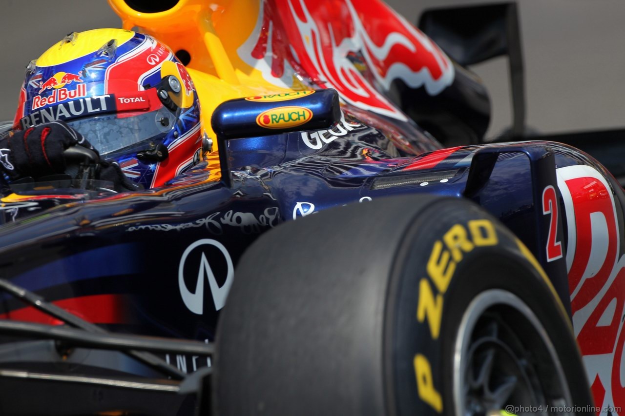 GP MONACO, 26.05.2012-  Qualifiche, Mark Webber (AUS) Red Bull Racing RB8