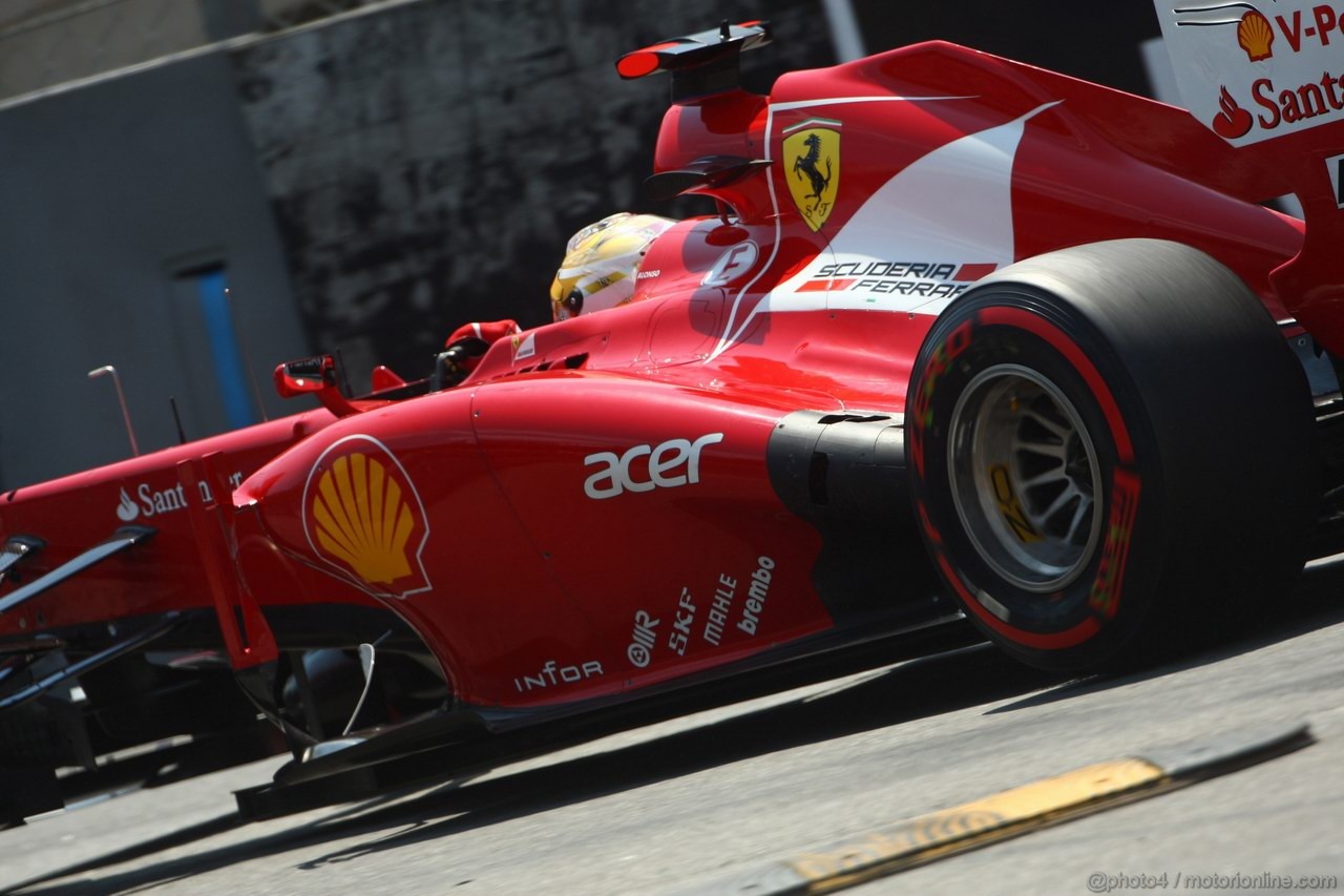 GP MONACO, 26.05.2012-  Qualifiche, Fernando Alonso (ESP) Ferrari F2012 