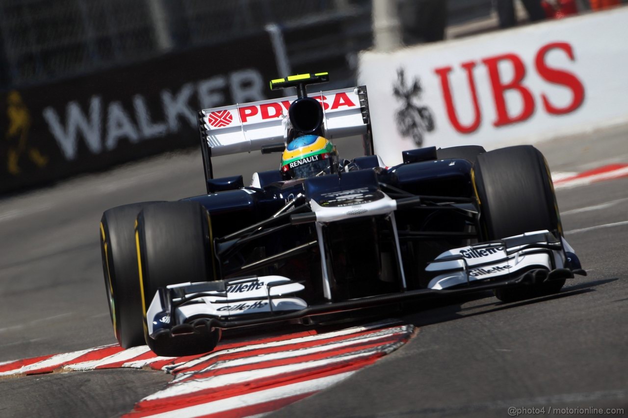 GP MONACO, 26.05.2012-  Qualifiche, Bruno Senna (BRA) Williams F1 Team FW34 
