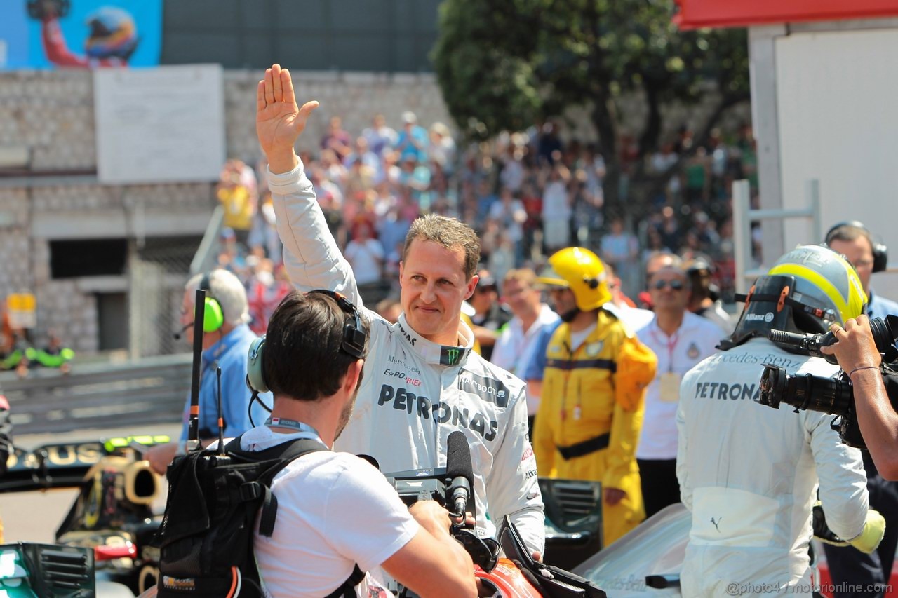 GP MONACO, 26.05.2012-  Qualifiche, Michael Schumacher (GER) Mercedes AMG F1 W03 pole position