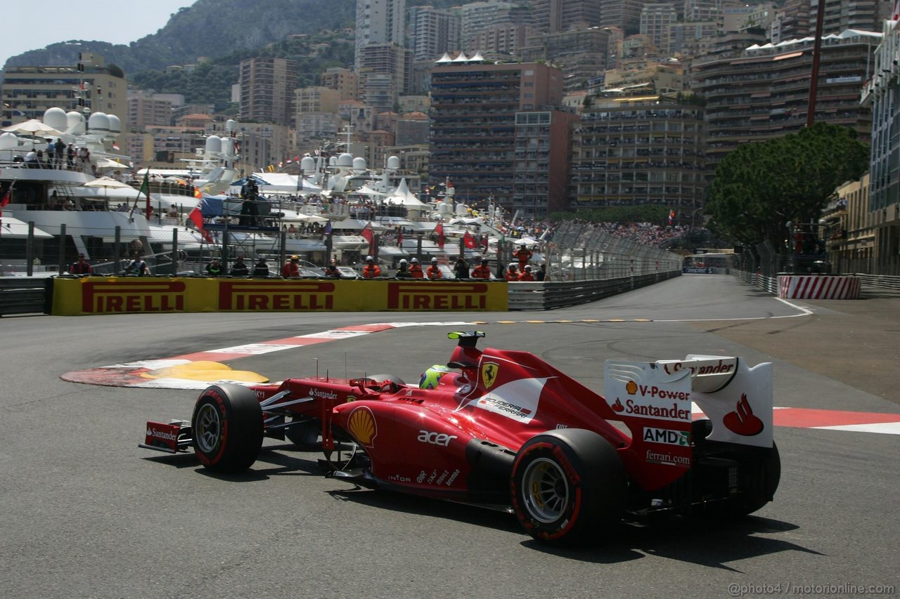 GP MONACO, 26.05.2012-  Qualifiche, Felipe Massa (BRA) Ferrari F2012
