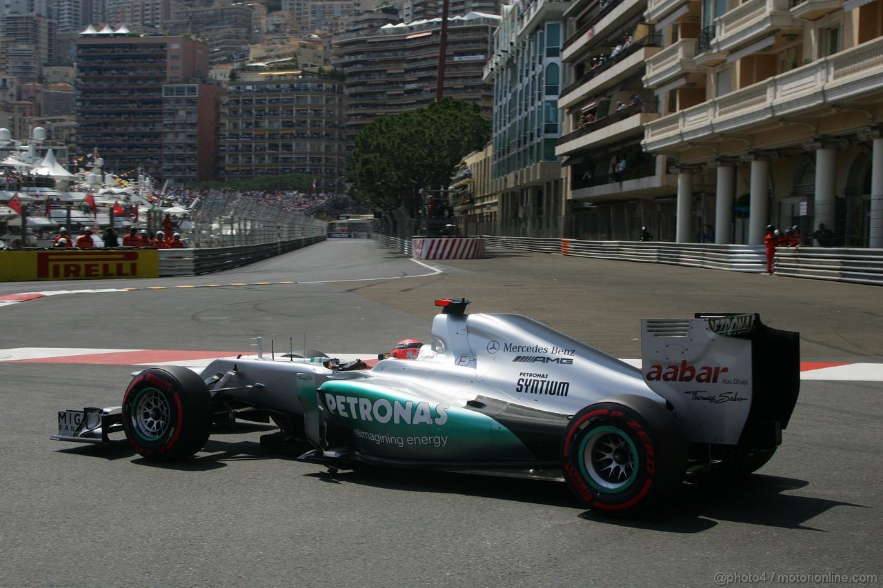 GP MONACO, 26.05.2012-  Qualifiche, Michael Schumacher (GER) Mercedes AMG F1 W03 