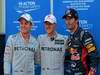 GP MONACO, 26.05.2012-  Qualifiche, Michael Schumacher (GER) Mercedes AMG F1 W03 pole position, secondo Mark Webber (AUS) Red Bull Racing RB8 e terzo Nico Rosberg (GER) Mercedes AMG F1 W03 